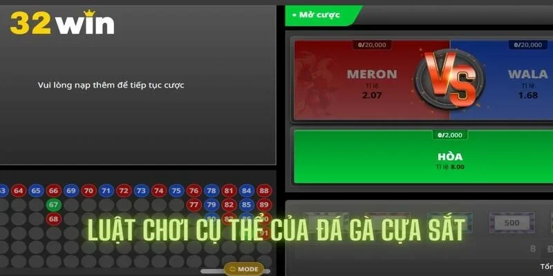 Luật chơi cụ thể của đá gà với hình thức cựa sắt